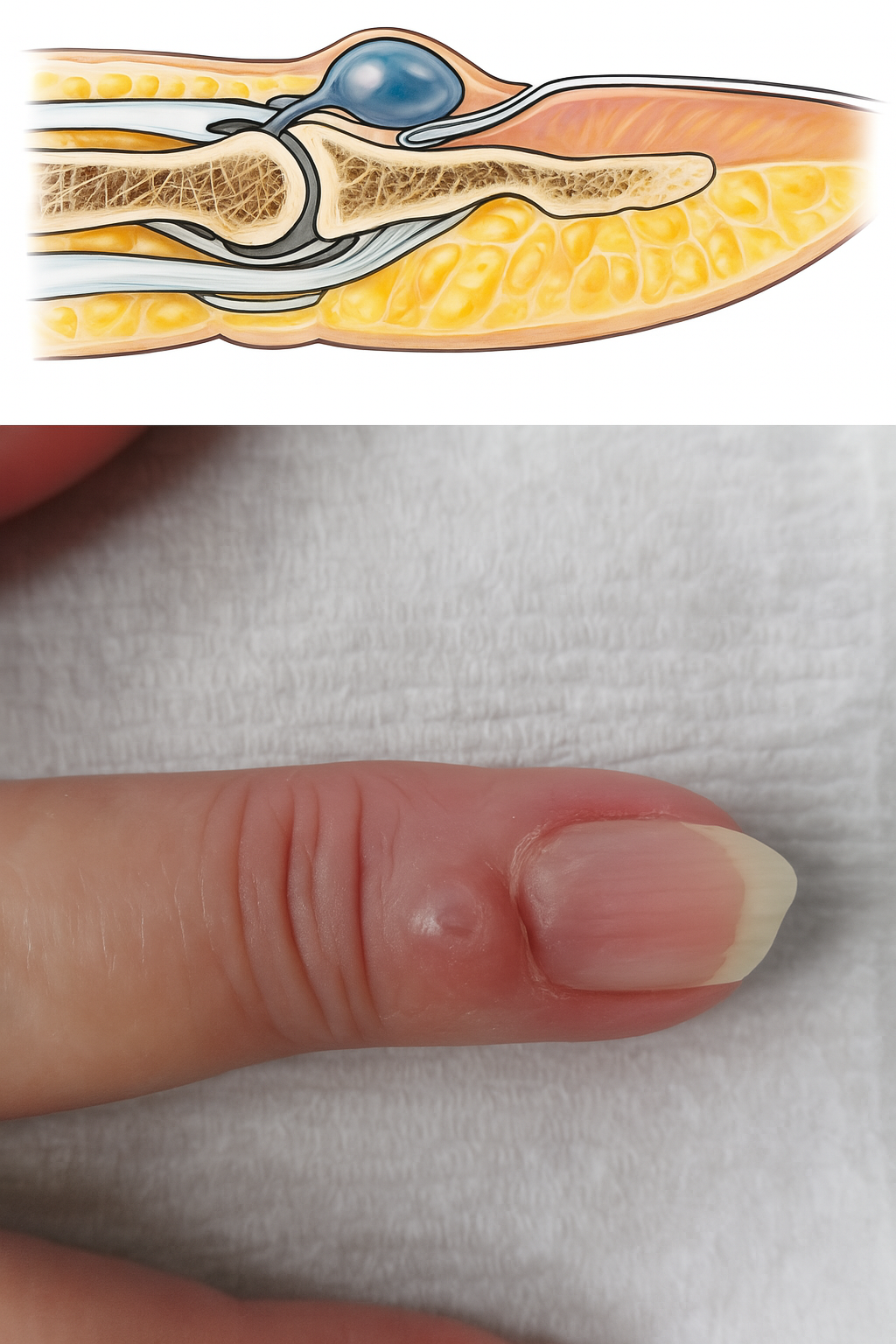 Anatomie du kyste mucoïde